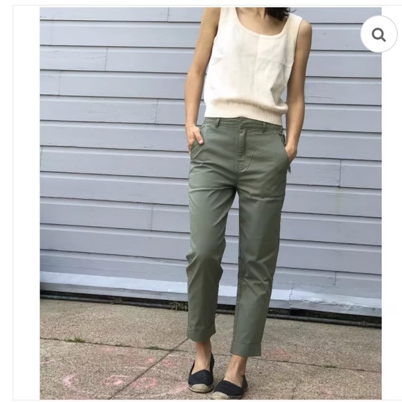 $258 The Script “Matilde” Green Cropped Pants Sz 4 - Picture 1 of 11